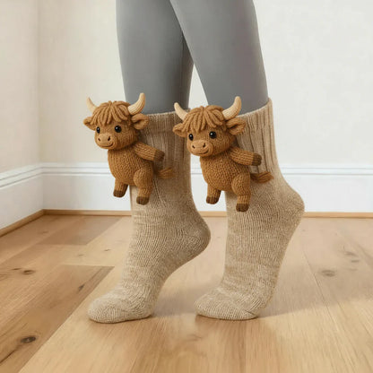 Chaussettes Animaux Tricotées En 3d
