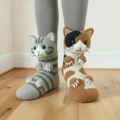 Chaussettes Animaux Tricotées En 3d